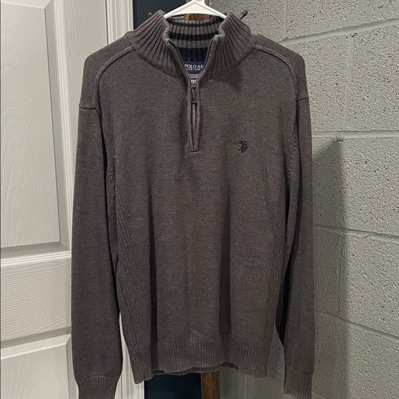 U.S. Polo Assn. Men's Gray Zip-Up Sweater - Picture 1 of 6